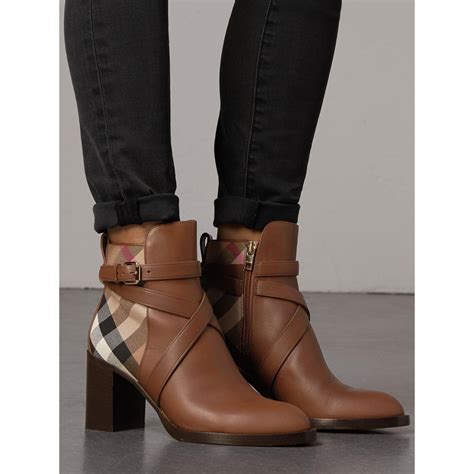 burberry buckle ankle boots|Burberry house check ankle boots.